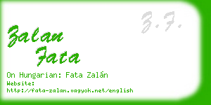 zalan fata business card