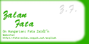 zalan fata business card